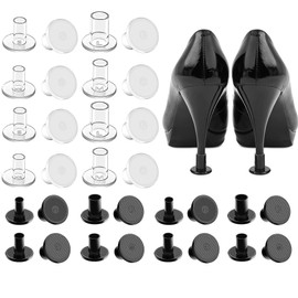 High Heel Protectors, 16 Pairs Heel Stoppers & Heel Repair Caps - 4 Sizes Shoe Heel Cover for Women Perfect for Weddings, Grass, Gravel，Wetlands