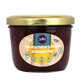 Soulfood Lowcarberia Strawberry Fruit Spread Homemade, Pack of 1 (1 x 220 g)