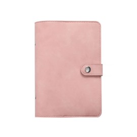 A6 Budget Binder, Refillable 6 Round Ring Binder Cover, Ring Binder Set, PU Leather Savings Binder, With 12 Transparent Zipper Bags, For Travel Writing And Diary (Pink)