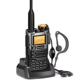 QUANSHENG UVK5(8) AM/FM/DTMF walkie Talkie 200 Channel Type-C Charging Three Frequency Receiving walkie Talkie NOAA Weather Forecast, with Flash VOX Replication Frequency LCD Display