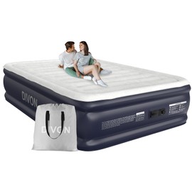 Air Mattress Full with Built in Pump,18''Raised Blow Up Mattress 2 Mins Self-Inflation/Deflation,Upgraded Thicker Inflatable Mattress，Air Bed with Storage Bag for Guests,Home，Camping，660 lbs Max