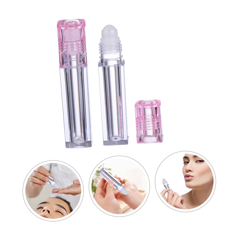 WOONEKY 6.5ml Square Lip Oil Bottles Travel Cosmetic Container for