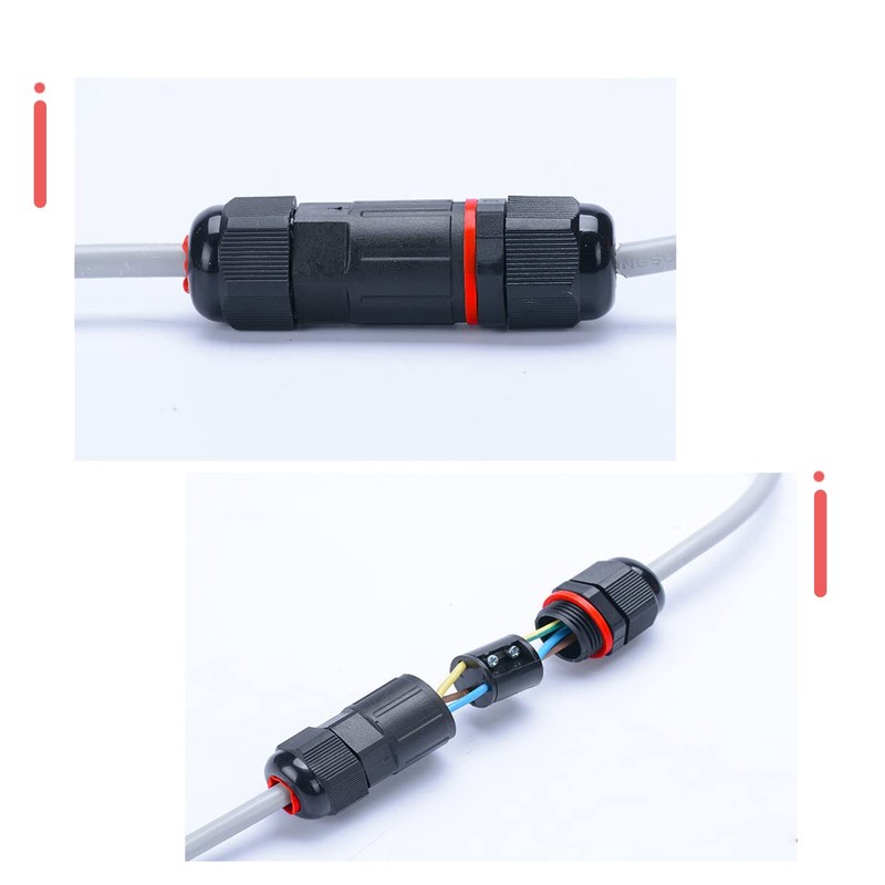 2Pcs IP68 Waterproof Electrical Junction Box Outdoor Underground Wire Connector