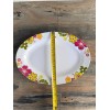 Fataco 8.75" x 12" oval premium plastic melamine plate flower