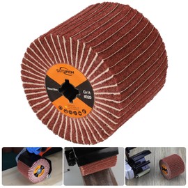 Non-Woven Wheel Surface Conditioning Tool, 320 Grit 120 x 100 x 19 mm Abrasive Drawing Polishing Wheel with Sandpaper for Wood Metal Burnishing Wheel 4.7"x 4"