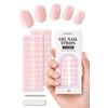 Gel Nail Strips 44Pcs, No UV/LED Lamps Needed, Pre-Cured Nail