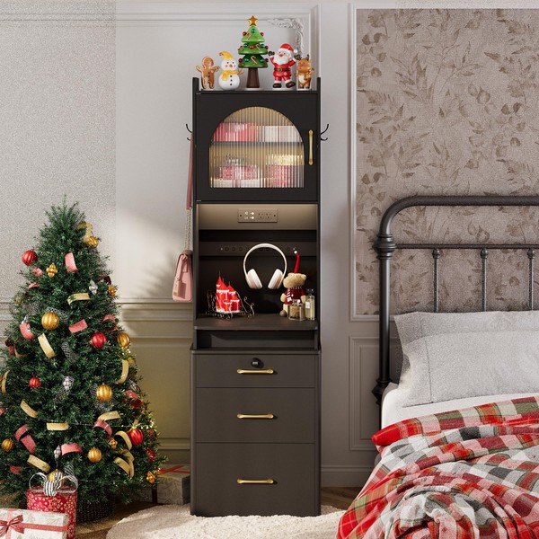 NUNU LAB 3 in 1 Vanity Desk with Mirror and