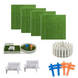 Pack of 11 Miniature Garden Accessories Ornament Garden Accessories Decor Micro Landscape Garden Miniature Garden Landscape Fairy Garden Decoration Accessories Ornaments Miniature for Micro Garden DIY