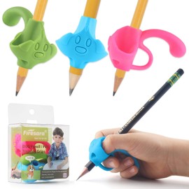 Pencil Grips, Firesara Original Pencil Gripper Puppy Design Posture Correction for Kids Preschoolers Children Adults Special Needs Handwriting Aid for Lefties or Righties (3PCS)