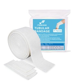 Tubular Bandages Cotton Elastic Support Bandage Size C,Washable Compression Bandage Compression Wrap Roll Tubigrip for Arms, Legs 2''X11 Yards