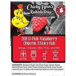 Rubalicious by Chicken Crack-269 U-Pick raspberry Chipotle Sticky Rub-3 packages-4oz