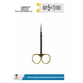 Wise Instruments Dental Surgical Iris Scissors, Curved, 11.5cm Tungsten Carbide Wise Instruments