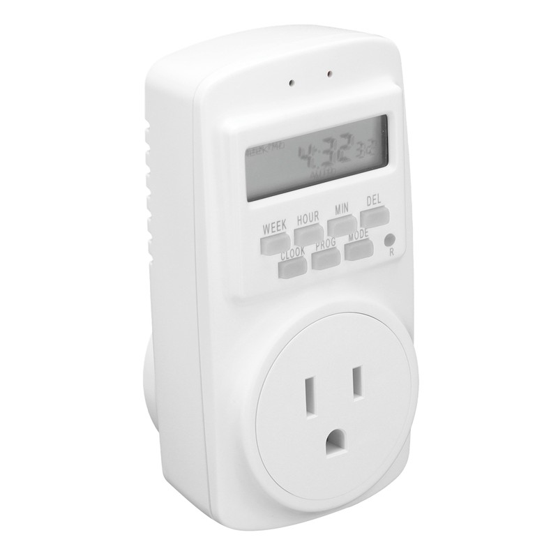 15A Programmable Outlet Timer Socket Automatic Power Off for Home
