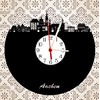 bigcopy e.K. Aachen Skyline Wall Clock with Dial, High-Quality Acrylic