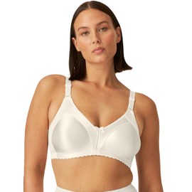 Naturana 5063 Women's Minimiser Bra - champagne Floral, size: 80F