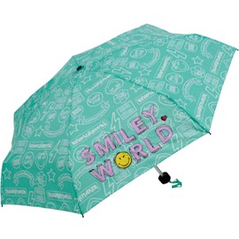 Smiley World Pocket Umbrella Mini Manual Girl Gang, turquoise