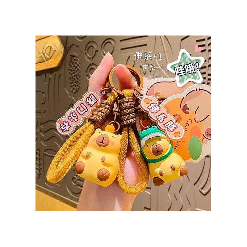 [LeChengMM] Super Cute Idea Funny Capybara Keychain Keychain Bag Pendant
