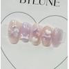 Lavender Bonbon Handmade Nail Tip Ribbon Nail Tip - Almond