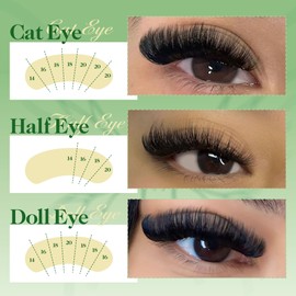 Long Cluster Lashes Thick Fluffy Individual Eyelashes 14-20 mm Lashes Individual Cluster Volume Lash Clusters Full Look Individual Lashes D Curl Tatti Lashes DIY Eyelash Clusters by CORUSCATE