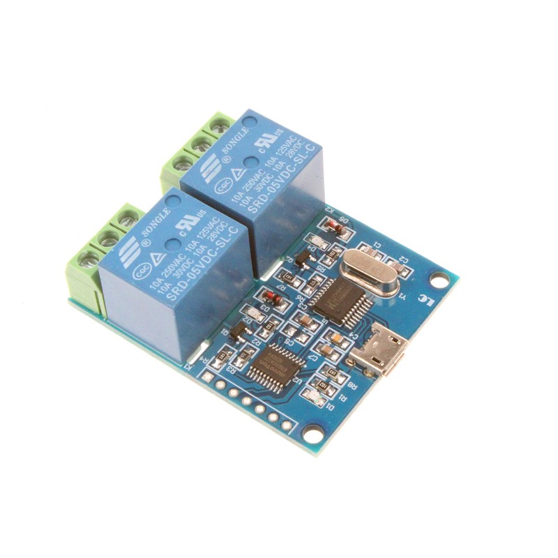 NOYITO 2-Channel Micro USB Relay Module USB Smart Control Switch
