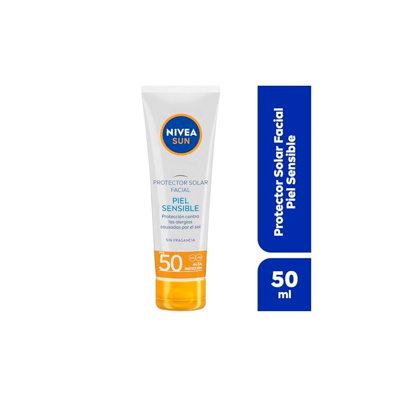 NIVEA SUN Protector Solar Facial para Piel Sensible FPS50+