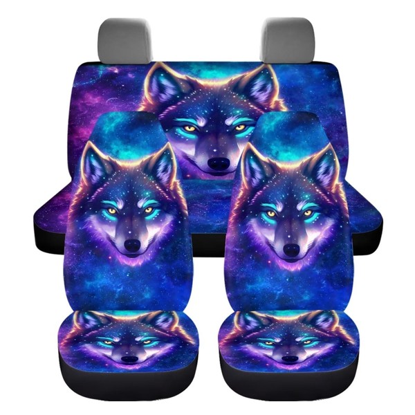 chaqlin chaqlin Autositzbezge mit Tier/Wolf, vollst?ndiges Set fr Damen, Fahrzeug-Innenschutz,