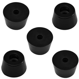 MroMax 60PCS Rubber Foot Pads 0.98" x 0.75" x 0.59" Black Anti Vibration Isolator Absorber Base Foot Pads
