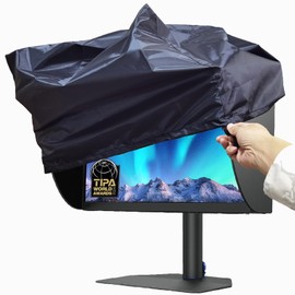 Covering All Ports Computer Gaming Monitor Dust Cover Compatible for PC Monitor Benq 272U with Side Panel, Large LED Panel Jackets for Desktops Drawing PC