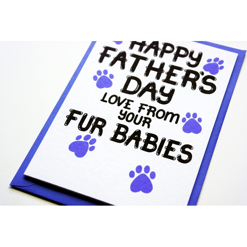 Fathers Day Card From Fur Babies, Father's Day Card For