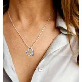 PDTU Dog Memorial Gifts, Loss of Pet Gifts Heart Necklace Sympathy Gift Loss of Pet Dog│Pet Memorial Gifts Dog Remembrance Gifts for Women