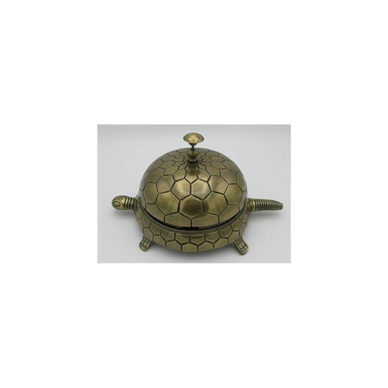 Large Tortoise Service Desk Bell - Turtle Bell in Antique