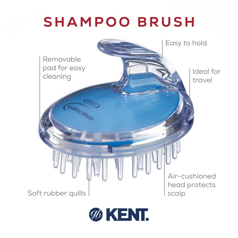 KENT SH1 BLU Scalp Scrubber Hair Brush & Scalp Exfoliator
