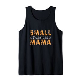 Small Business Mama Leopard Print Vintage Mother's Day Tank Top