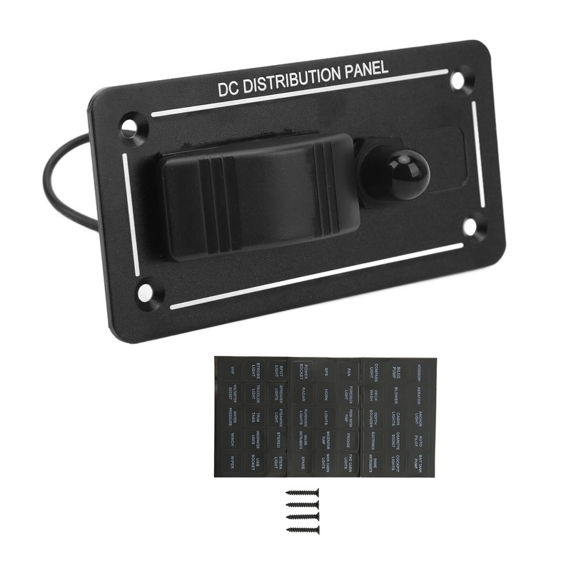 Toggle Switch Panel 12‑24V On Off Aluminum Red LED Indicator
