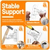 Antimbee 6-Pack Double Curtain Rod Bracket, Adhesive No Drill Curtain