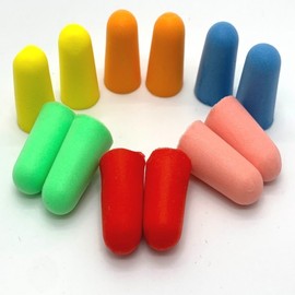 6-color sponge earplugs noise blocking 1P case abstract 32ea