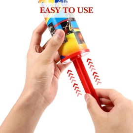 Loud Sound Noise Maker Hand Held Air Horn Safety Horn for Sports Events Car Boat Camping, Football Fan Horns, Super Blast Hand Pump AirHorn Bicycle Signal Trumpet One Size (Air Horn Red)