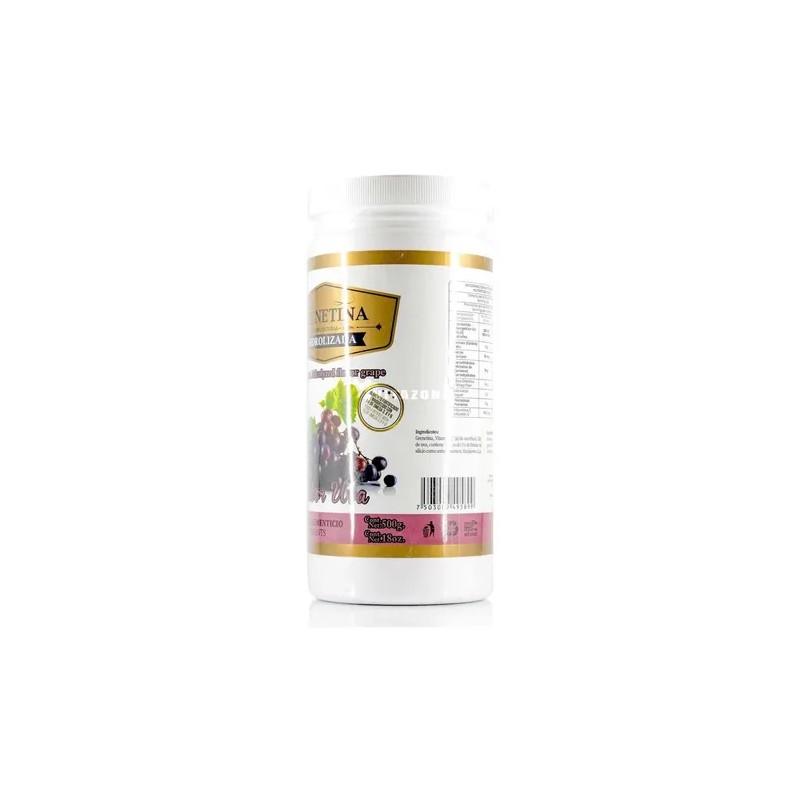 Grenetina Hidrolizada Sabor Uva 100% Natural 500g Pretty Bee