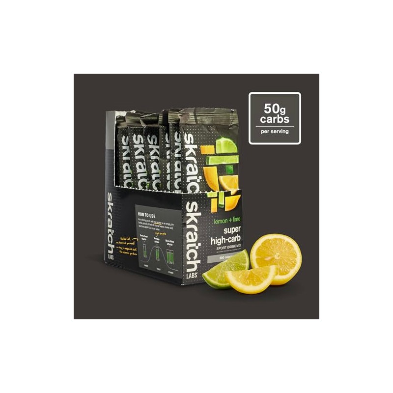 Skratch Labs Sobres Mezcla Bebida Súper Alta Carbohidratos Polvo Dextrina