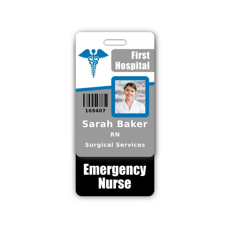 Emergency Nurse Badge Buddy Vertical w/Height & Weight Conversion Charts