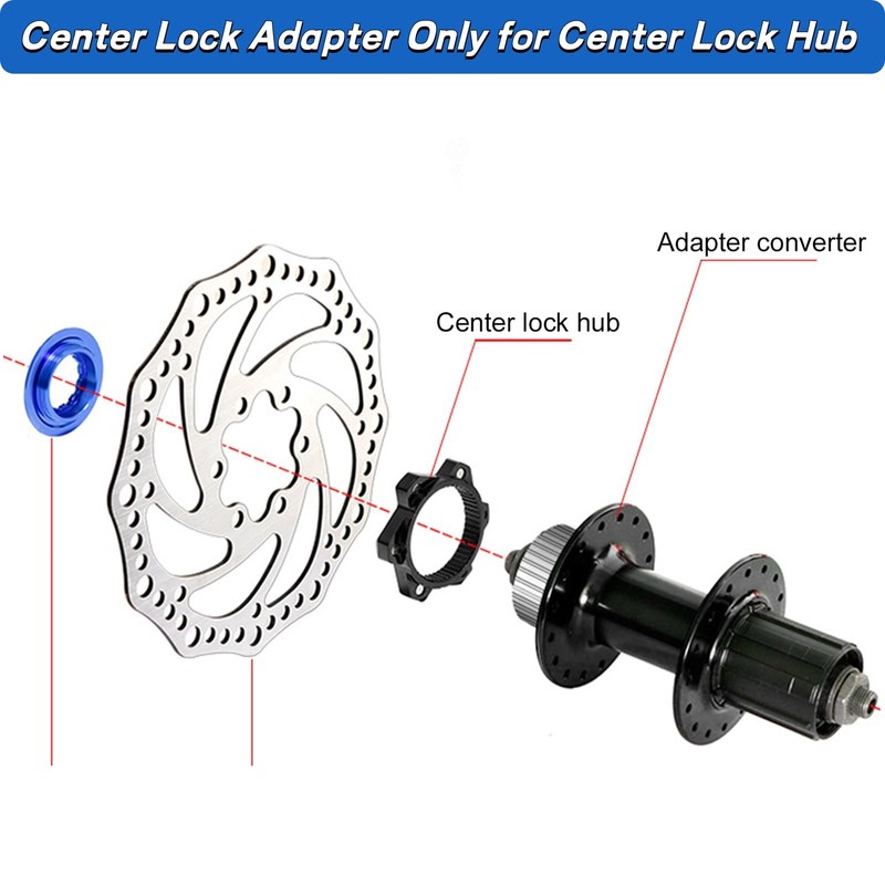 SPYMINNPOO Centerlock Adapter, 6 Hole Centre Lock Ring Adapter, Ultralight