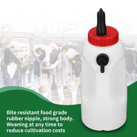 Calf Bottle, 4L Capacity Calf Nursing Bottle, Calf Milk Feeder Bottle, Calf Cow Feeding Milk Bottle, Animal Feeding Bottle with Handle & Nipple