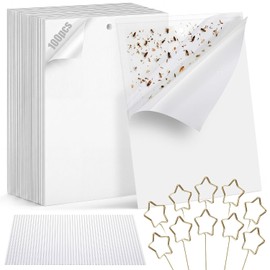 100 Pcs Gnat Sticky Traps for Plants, Transparent Double Sided Indoor Outdoor Pest Control for Fungus Gnats, Fruit Flies, Whiteflies, Aphids & Leaf Miners, Includes 10 Card Clips & 100 Twist Ties