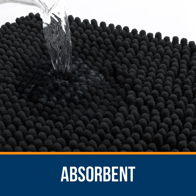 OLANLY Bathroom Rugs 59x35, Extra Soft Absorbent Chenille Bath Rugs,