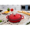 Lodge 3.6 Quart Enameled Cast Iron Oval Casserole With Lid–