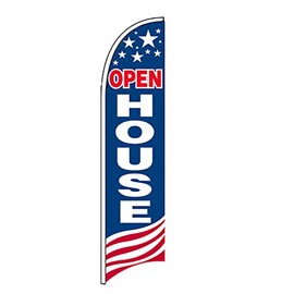 4Less Open House Windless Swooper Flag Feather Banner Sign (Flag Only) USA bb