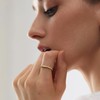 HAIAISO 4Pcs 14K Gold Filled Rings Stacking Rings for Women