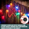 Threlaco 50 Pcs Christmas Light Socket Safety Cap Plugs for