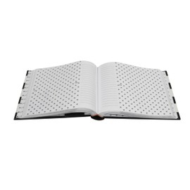 New View Gifts Frames & Accents Faux Leather Black and White Striped Heart Photo Album, Holds 160 4" x 6" Photos