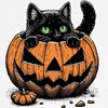 CafePress Pumpkin Cat Dog T Shirt Dog T-Shirt, Pet Clothing,